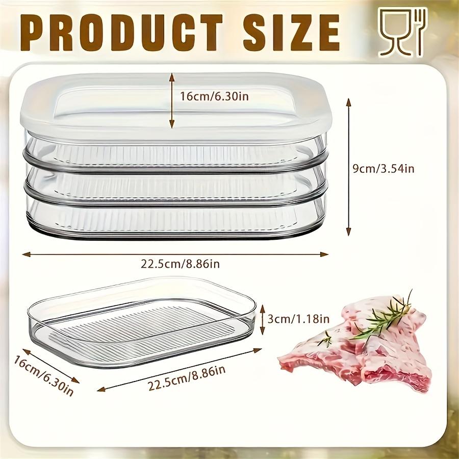 PP Material Bacon Meat Frozen Preservation Box, Household Refrigerator Special Storage Sealed Transparent Storage Box