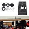 Lightweight Aluminum Router Table Insert Plate with 4 Insertion Rings For Crafting And Detailed Woodworking Tasks