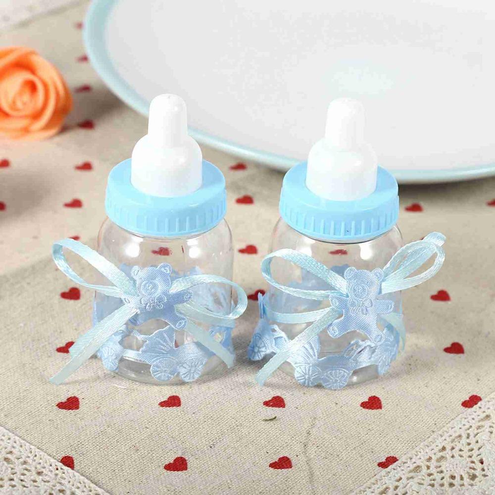 12pcs Plastic Candy Chocolate Bottles With Ribbons Candy Present Bottles  Home Party Decor