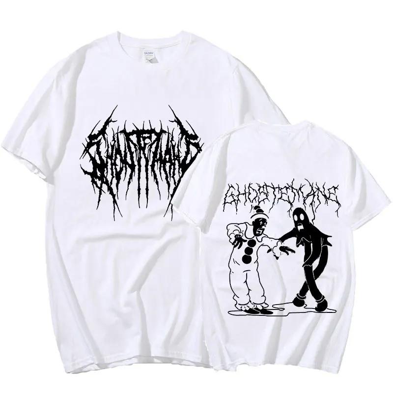 Hip Hop Metal Rock Goth T-Shirt GhostUnisexe Pattern Fashion Printed T-Shirt Street Harajuku Clothing Plus Size Cotton T-Shirt