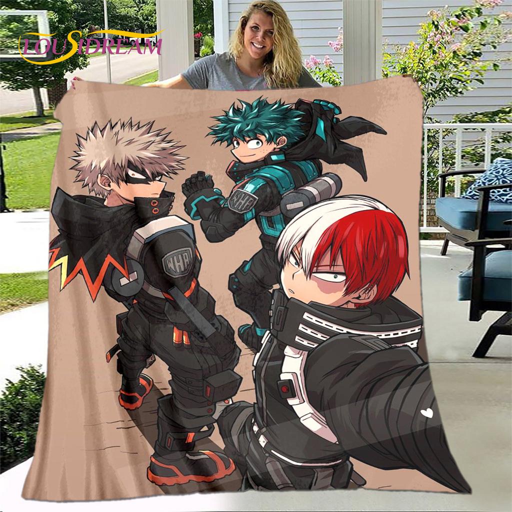 My Hero Academia Anime Cartoon Soft Plush Blanket,Flannel Blanket Throw Blanket for Living Room Bedroom Bed Sofa Picnic Cover