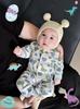 Baby Clothes for Boys and Long Sleeve Front Baby Outing Cute Dinosaur Size 80 [YIN OON] Girls, Rompers, Coveralls, Opening, Cotton, Clothes,