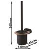 Bergen Toilet Brush, Black/Wood