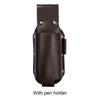 PU Leather Beer Bottle Waist Holster Waist Hanging Style Portable Beer Belt Bag Leather Cup Belt Bag with Pen Holder