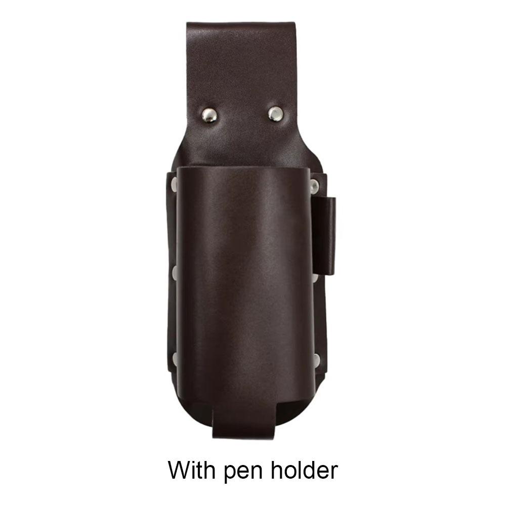 PU Leather Beer Bottle Waist Holster Waist Hanging Style Portable Beer Belt Bag Leather Cup Belt Bag with Pen Holder