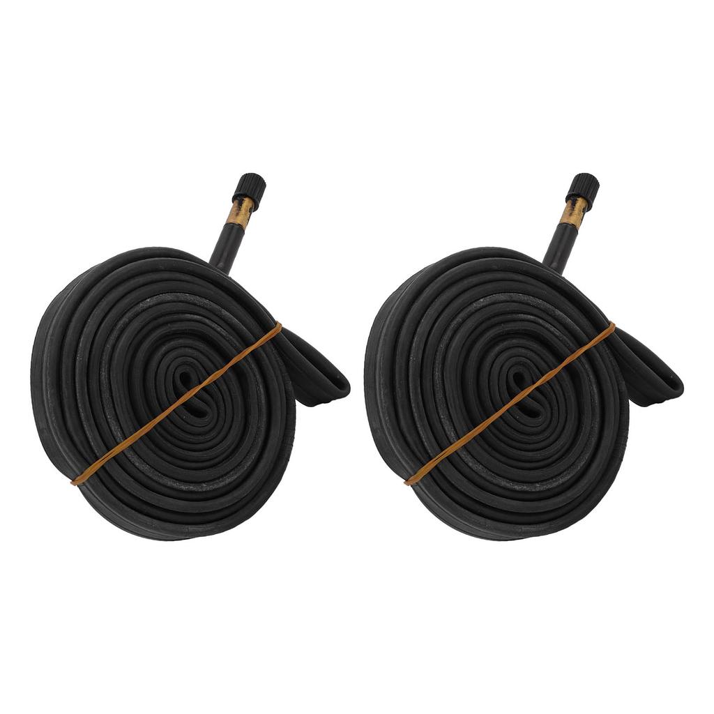 2 Pack 700x23C Bike Inner Tube 48mm Schrader Valve Butyl Rubber Bike Tube with 2 Tire Levers
