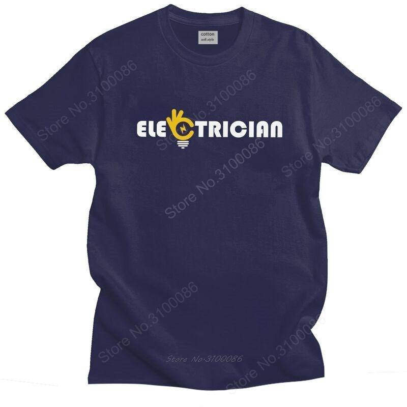 

Funny BEST Electricians T Shirts Men Short-Sleeve Engineer Lineman T-shirts Printed Tee Tops Soft Cotton Slim Fit Tshirt Gift 4XL