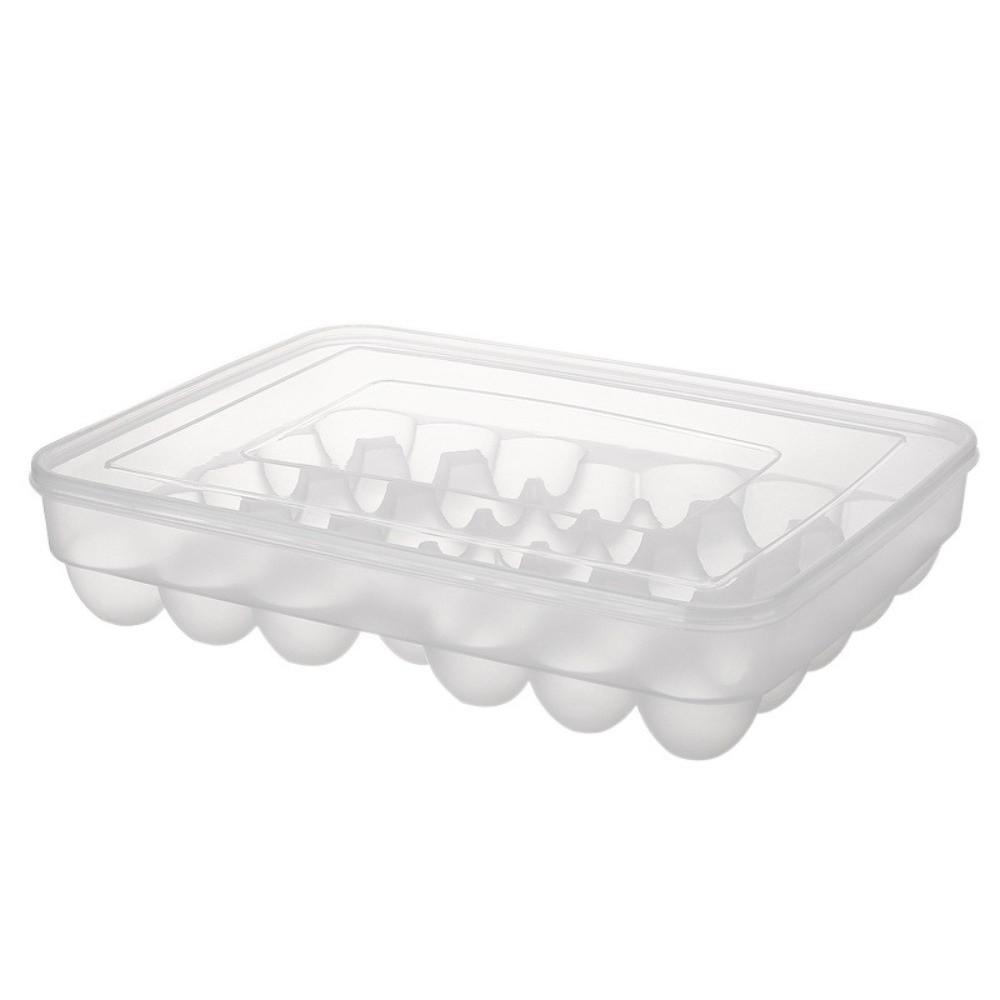 24er/34er Eieraufbewahrungsbox Behälter Deckel Platzsparer Kühlschrank Kunststoff Eierhalter Stapelbar Lebensmittel-Organizer