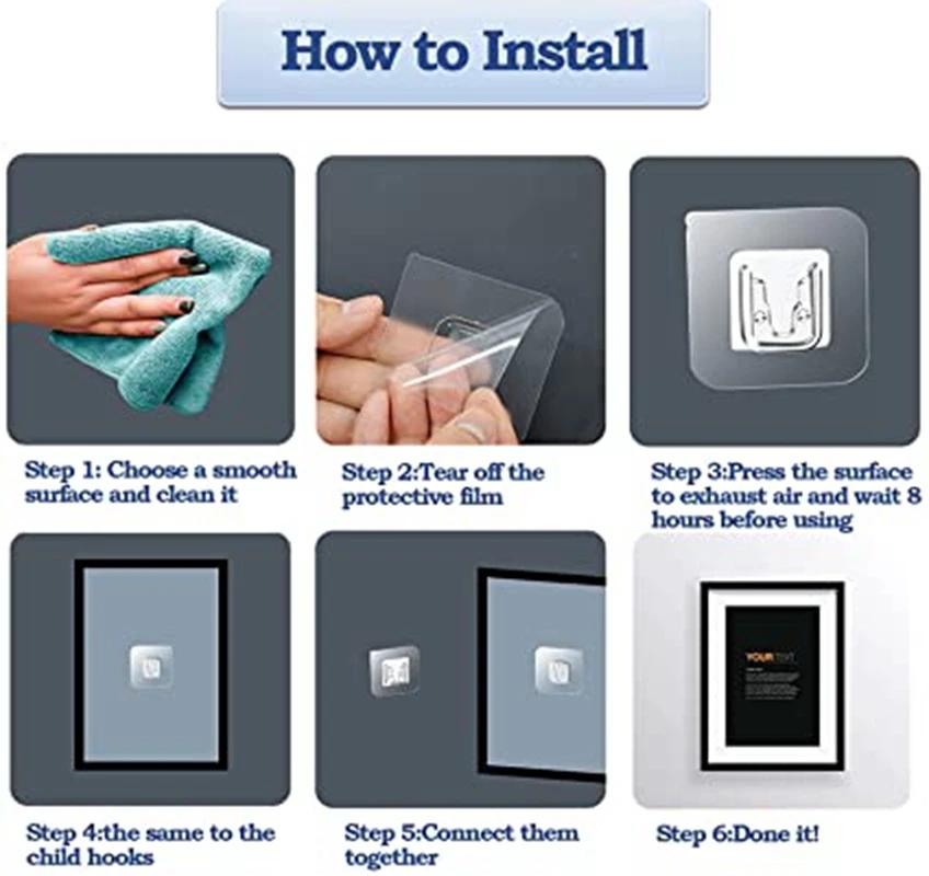 New 10 Pair Double-Sided Adhesive Wall Hooks Hanger Strong Transparent Hooks Suction Cup Sucker Wall Storage Holder For Kitchen