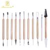 Panwenbo 11-Piece Wooden Polymer Clay Sculpting Tool Set