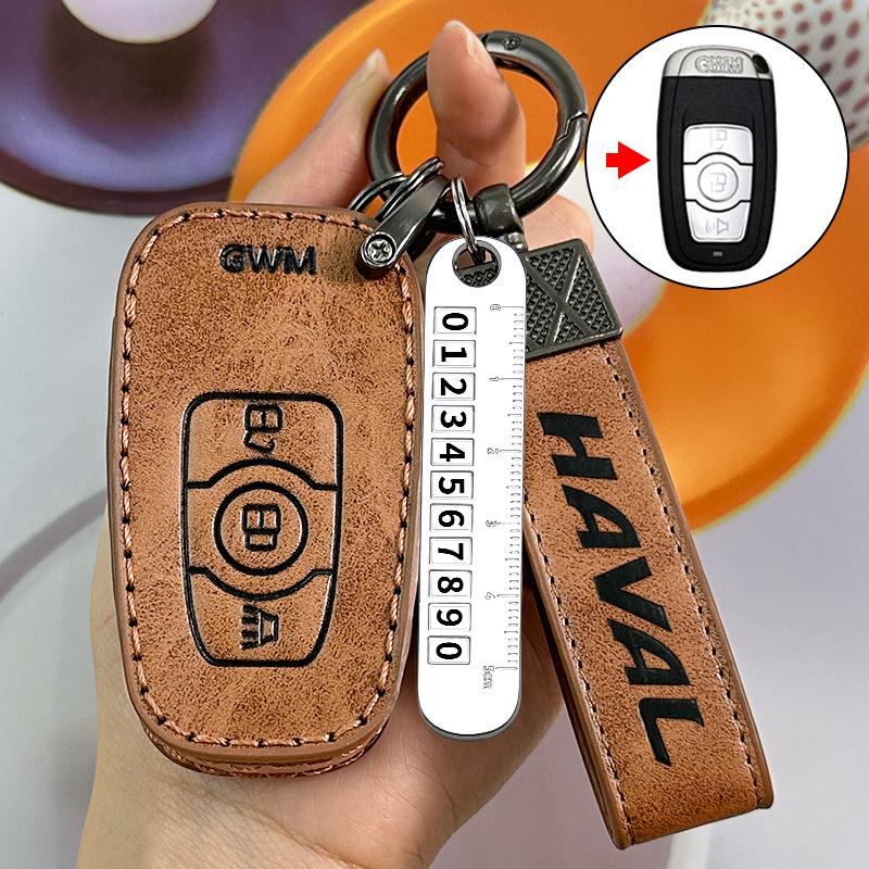Haval Autoschlüsselhülle für H6, Big Dog, F7, Xiaolong MAX, Roter Hase, H5, Beast, H9 - High-End Tasche für 23 Modelle