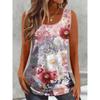 Summer Women's 3D Printed Sleeveless T-Shirt Fashion Versatile Breathable Trend Casual
