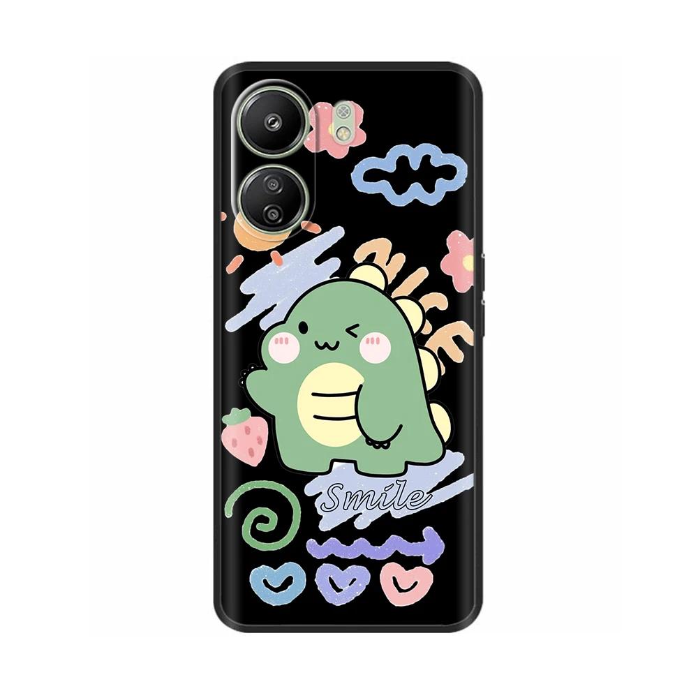 Pour Coque Poco C65 Housse en Silicone Pour Xiaomi POCO C 65 4G Coque Cœur Papillon Protection Complète Housse de Téléphone en Silicone Liquide Souple