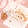Couple Stainless Steel Bracelet Love Heart Lock Bracelets Bangles Key Pendant Necklace for Women Men Lover Jewelry Set Gift