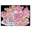 Junbei 4.0 Festival Series Stickers: Large Sheet for National Day, Lantern Festival, New Year with Ancient Style Miniature Scene Toys for Girls.