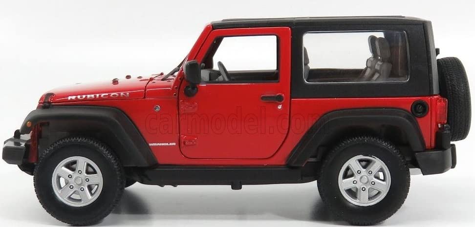 Willie Jeep Wrangler Rubicon Diecast Car 1/24 JEEP WRANGLER RUBICON 2007 Hardtop (Red) [Parallel Import]