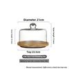 Glass Cake Plate Dessert Display Stand Transparent Dustproof Restaurant Afternoon Tea Food Serving Plate  Style Nordic