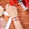 Manufacturer Turkish Evil Eyes Bead Charm Bracelets Handmade Macrame Lucky 7 Knots Red Black Cord String Rope Knotted Bracelet