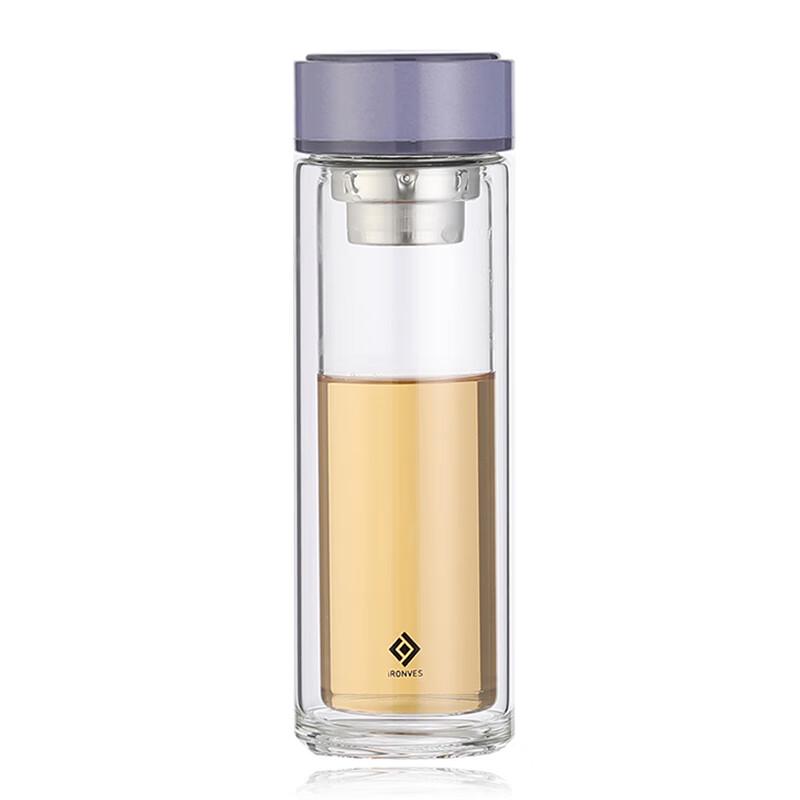 Yileya Double-Layer Borosilicate Glass Tea Tumbler with Infuser 300ml