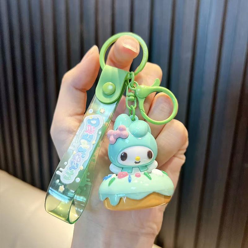 Cartoon Cute Donut Keychain - PVC Bag Ornament and Pendant Accessory