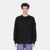 Stone Island Ghost Series Fw24 Ghost Pieces Solid Color Stretch Organic Cotton Raglan Sleeve Crewneck Sweatshirt Men sweatshirt Black 8115629F7-V0029