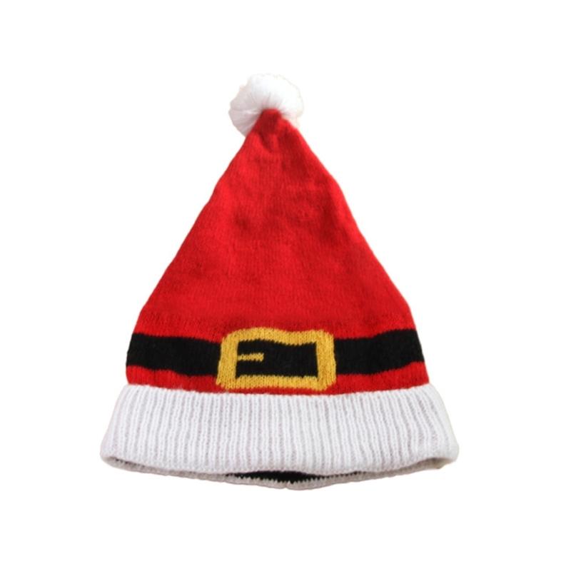 

Holiday Dog Hat Warm Knitted Weave Christmas Hat For Small to Large Animals Party Indoor Use