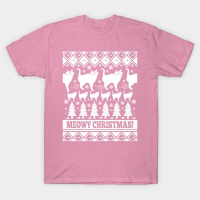 T Shirt damski miauczący boże narodzenie brzydka koszulka świąteczna Harajuku drukuj Kawaii Tshirt letnia koszulka damska z krótkim rękawem Top Tee