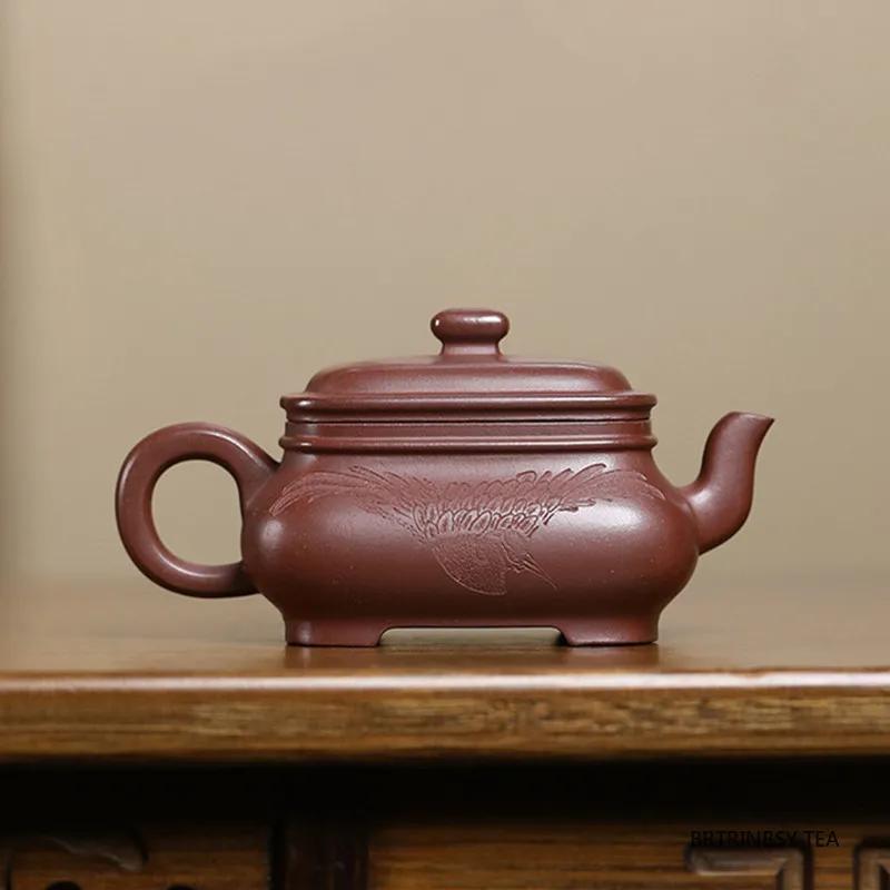150ml Tradition Yixing Purple Clay Teapot Handmade Animals Tea Pot Beauty Tea Infuser Kettle Chinese Zisha Tea Set Collection
