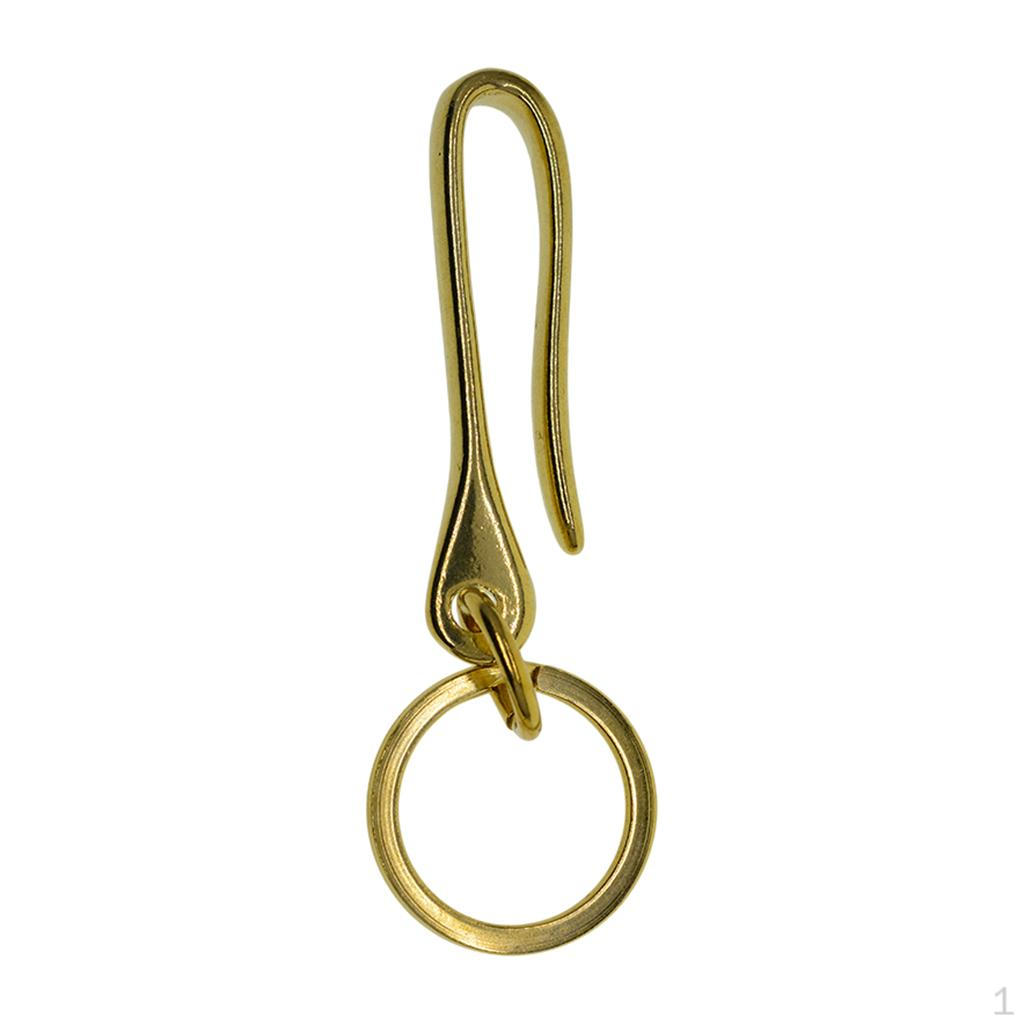Латунный брелок-крючок с защелками для мотоциклиста, джинсов, брюк, кошелька. Сплошной. C