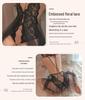Yiyue Lace Temptation Open Crotch Jumpsuit Lingerie - Style 8432.