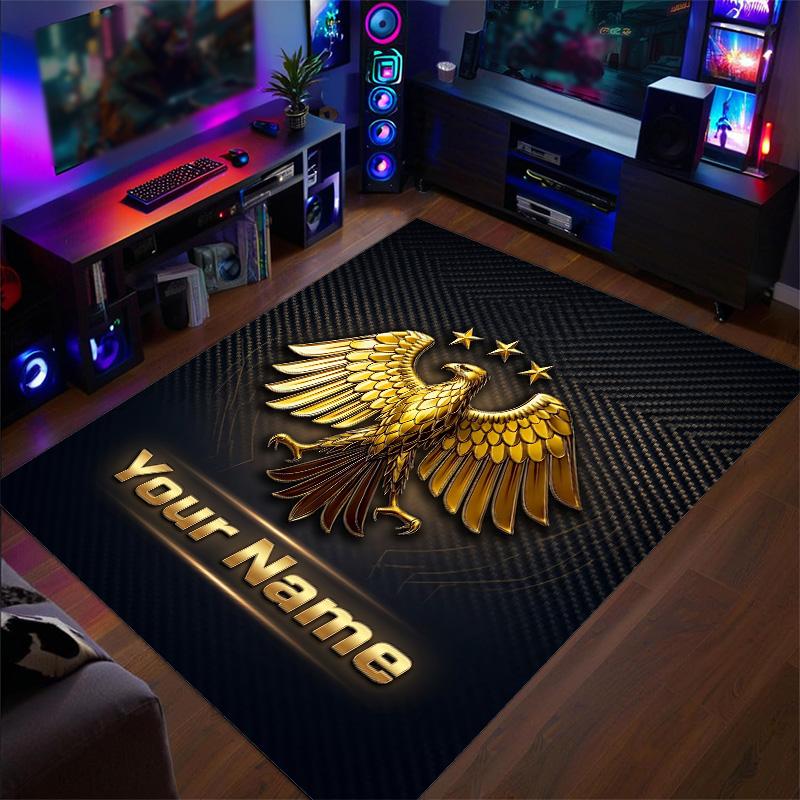 Crystal Velvet Rug Germany national football team Print Custom Name Text Floor Mat Home Decor