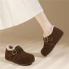 New Casual Fashion Versatile One-pedal Boken Shoes Women's Winter Velvet Thickened Warm Cotton Shoes