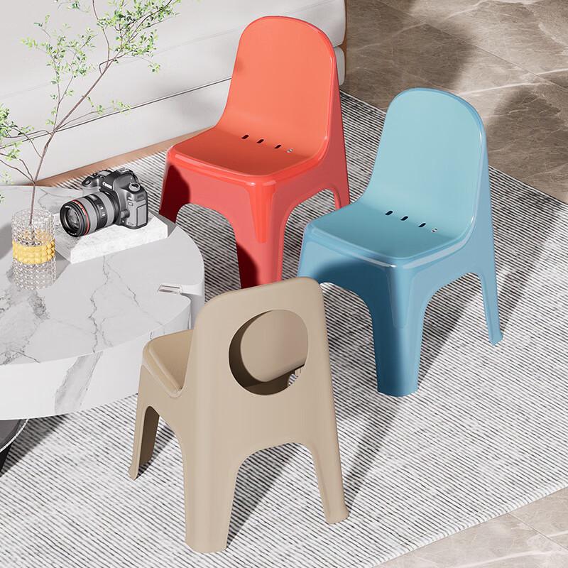 Children's Thickened Plastic Stool with Backrest