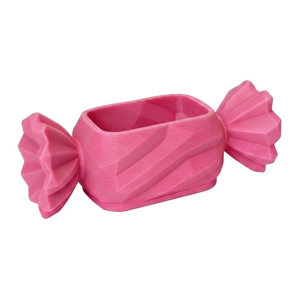 

3D Printed Pencil Box Multi-function Jewelry Holder Solid Color Candy-Shaped Storage Box Gift розовый