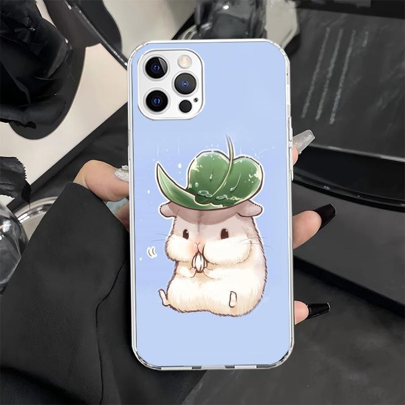 Cute Lovely Pet Hamster Phone Case for iPhone 13 12 Mini 11 Pro X XS Max XR 7 Plus 8 SE 6 6S 5 5S Soft Silicone Fundas Cover