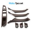 LHD Carbon Fiber Beige Black Interior Door Pull Handle Trim Cover Set For BMW 5 Series F10 F11 F18 520i 523i 525i 528i 535i