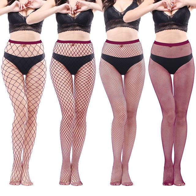 Sexy Fishnet Pantyhose Women Mesh Tights Lingerie Fish Net Stockings Club Party Hosiery Female Colorful Thin Long Socks Leggings