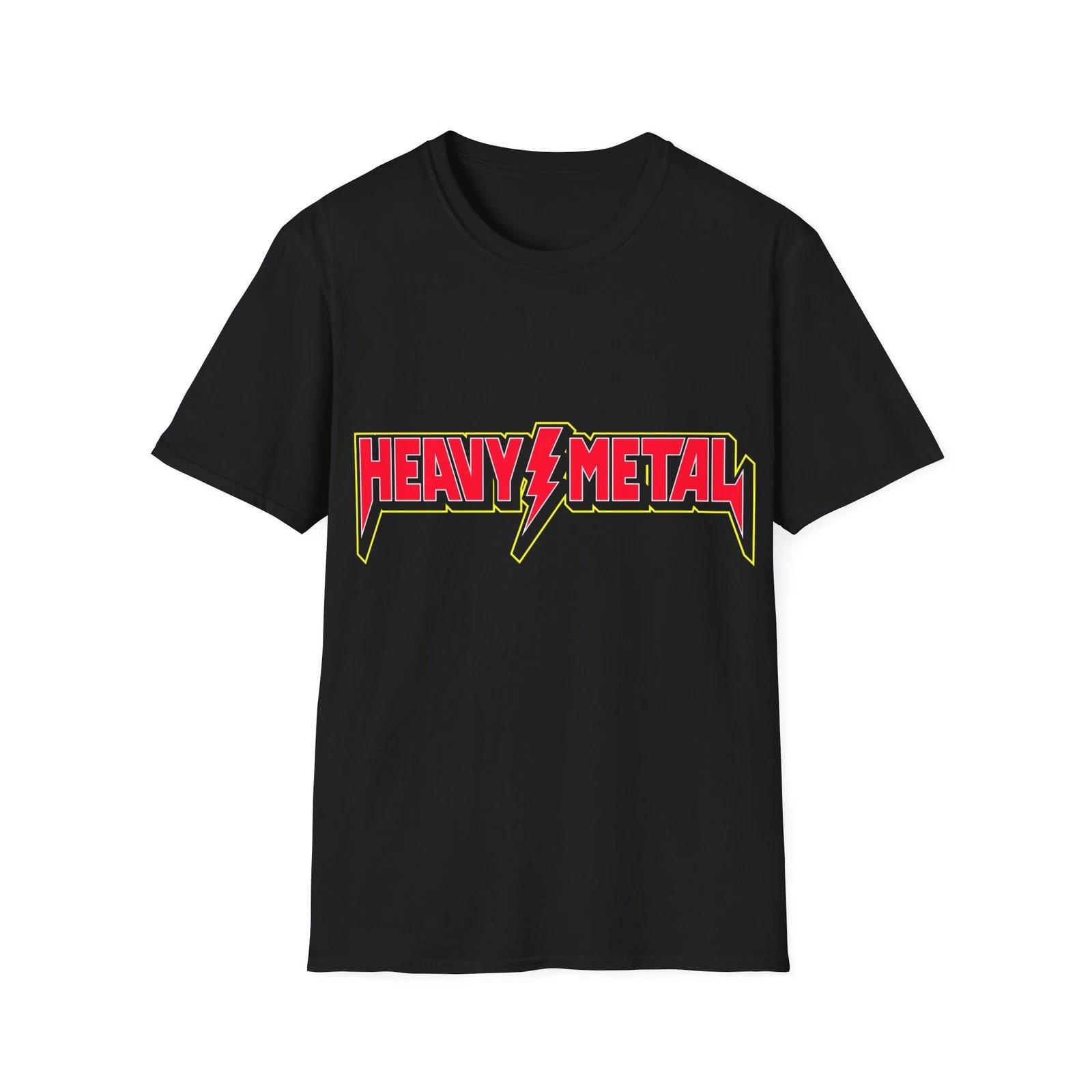 Heavy Metal T-Shirt, Music Typography Logo Tee, Regular Fit Top 2XL