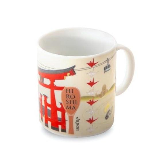 Ren Mug Cup 370ml (Japanorama Travel - Hiroshima) Coffee Tea Milk Soup Large Made Japan Mino Ware Ceramic Microwave Dishwasher Safe Capacity Local
