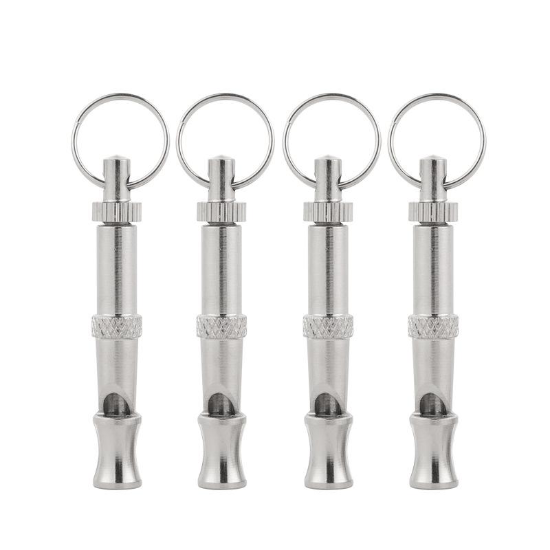New Dog Whistle Pet Training Whistle Stainless Steel Silver Portable Adjustable Ultrasonic Cat/Dog Behavior Training Aid Tool
