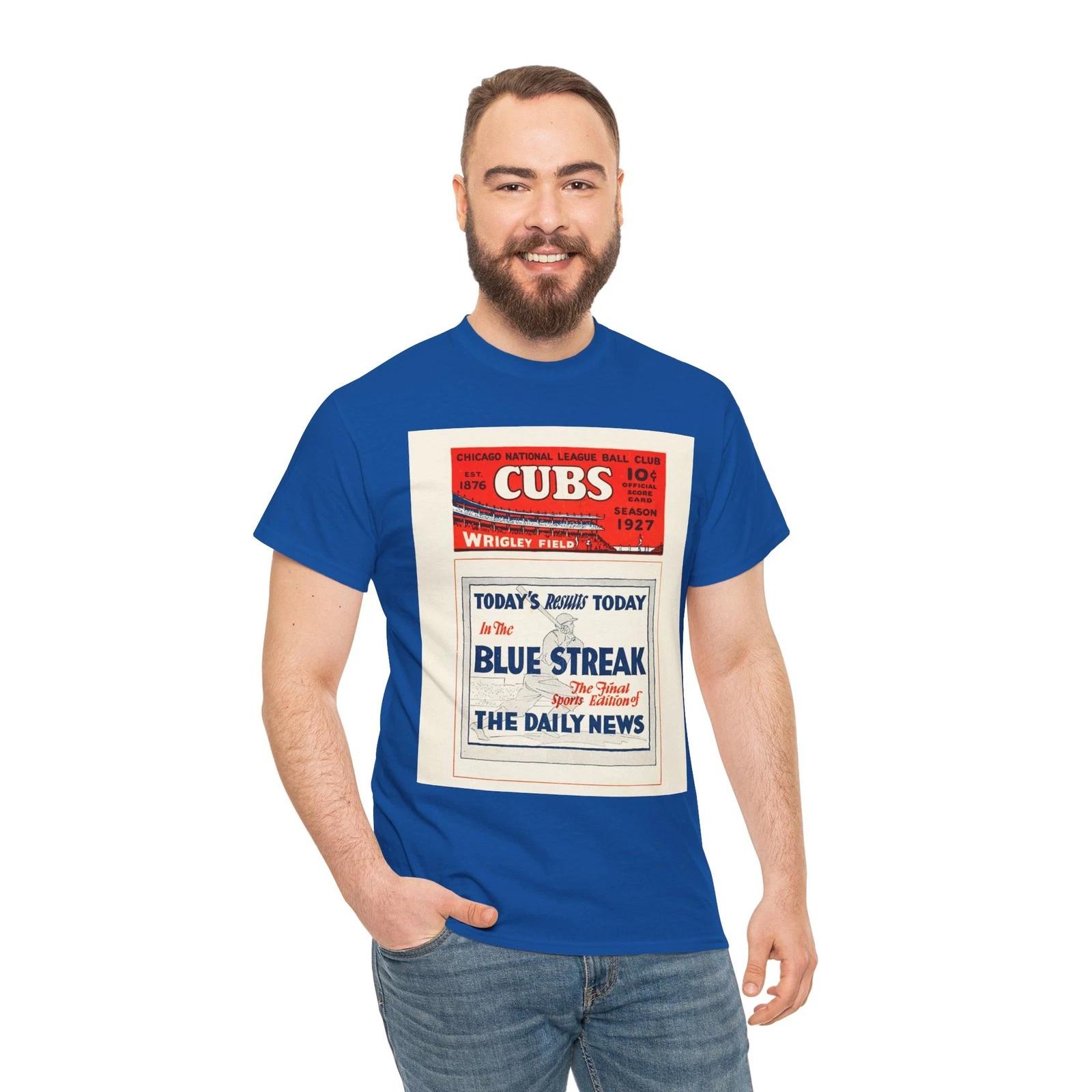 Chicago Cubs Program Cover Scorecard Art 1927 T-Shirt Sports Retro Baseball art 2XL