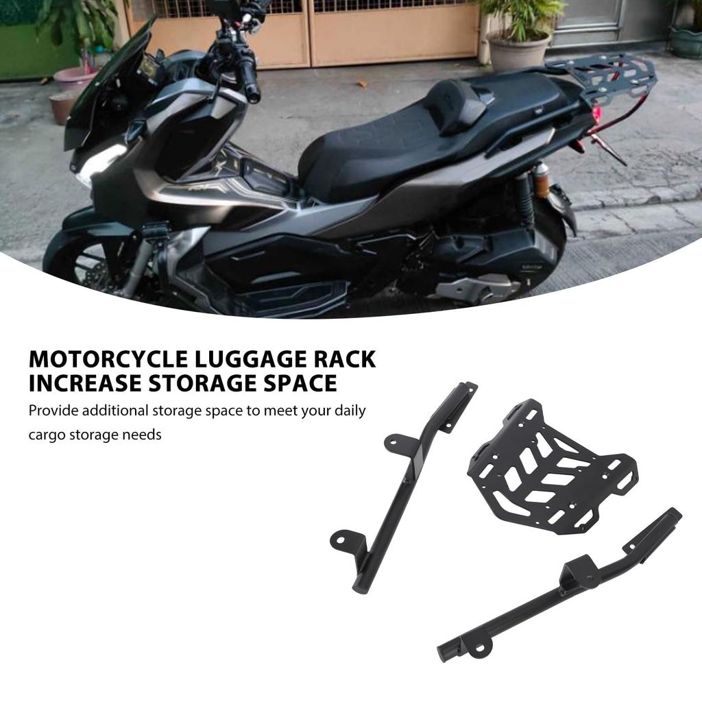 Motorcycle Rear Rack for Honda ADV160 Motorcycle Luggage Rack Powersports Luggage Motorcycle Rear Cargo Construction 2023+, 15-Piece Kit, Rack,