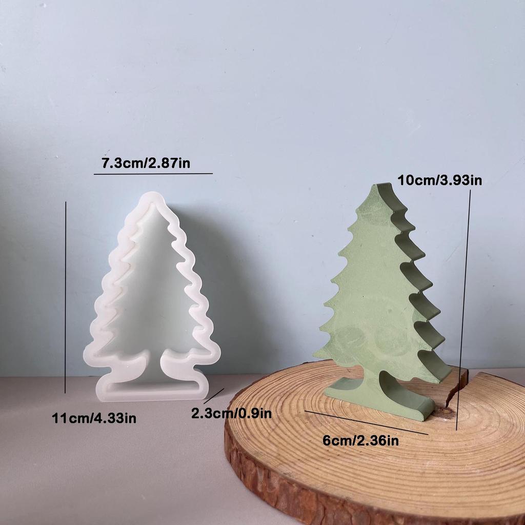 Christmas Tree Mould Christmas Christmas Ornament Mould Silicone Mould Plaster For Pendant Ornament Holiday Decor