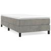 Box Spring Bed Frame Light Grey 90 X 190 Cm Velvet