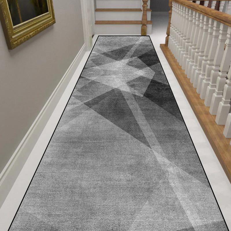 Modern and Simple Geometric Long Strip Carpet, Corridor and Staircase Carpet, Dirt-resistant Carpet, Home Decoration