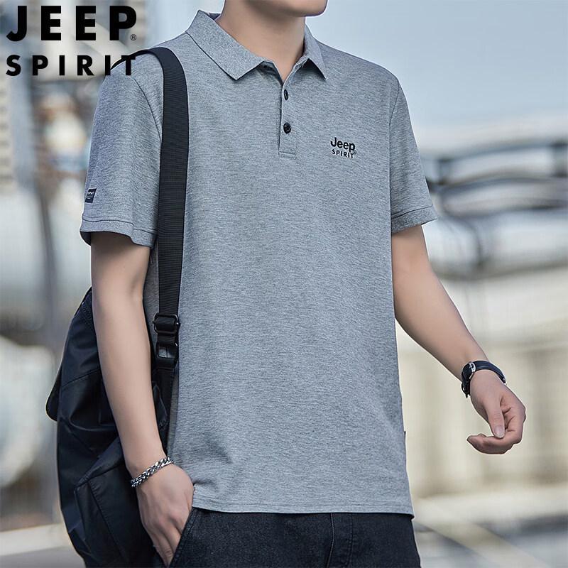 JEEP SPIRIT Men s Summer Embroidered Polo Shirt 3XL