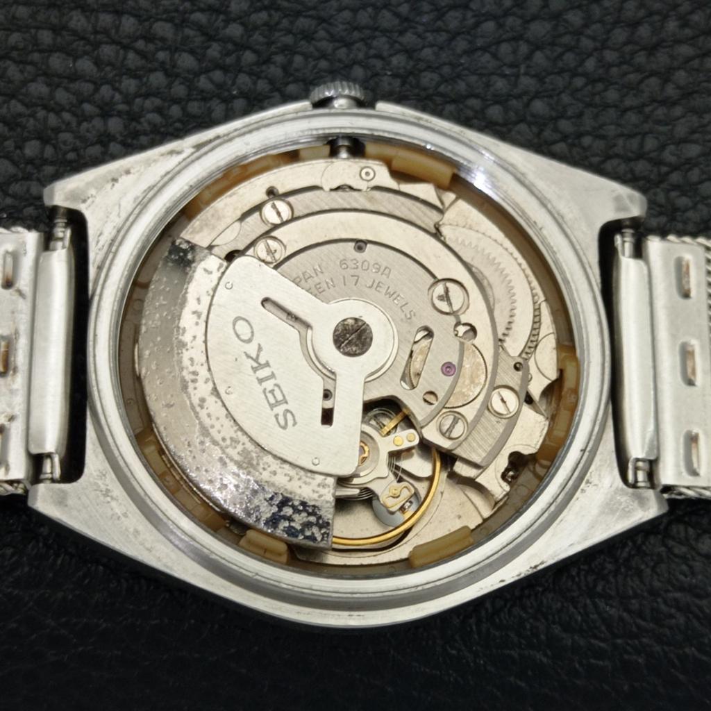 VINTAGE SEIKO 5 AUTOMATIC JAPAN 6309A MENS ARABIC BLACK DIAL WATCH A701319-5 R206a-a701319