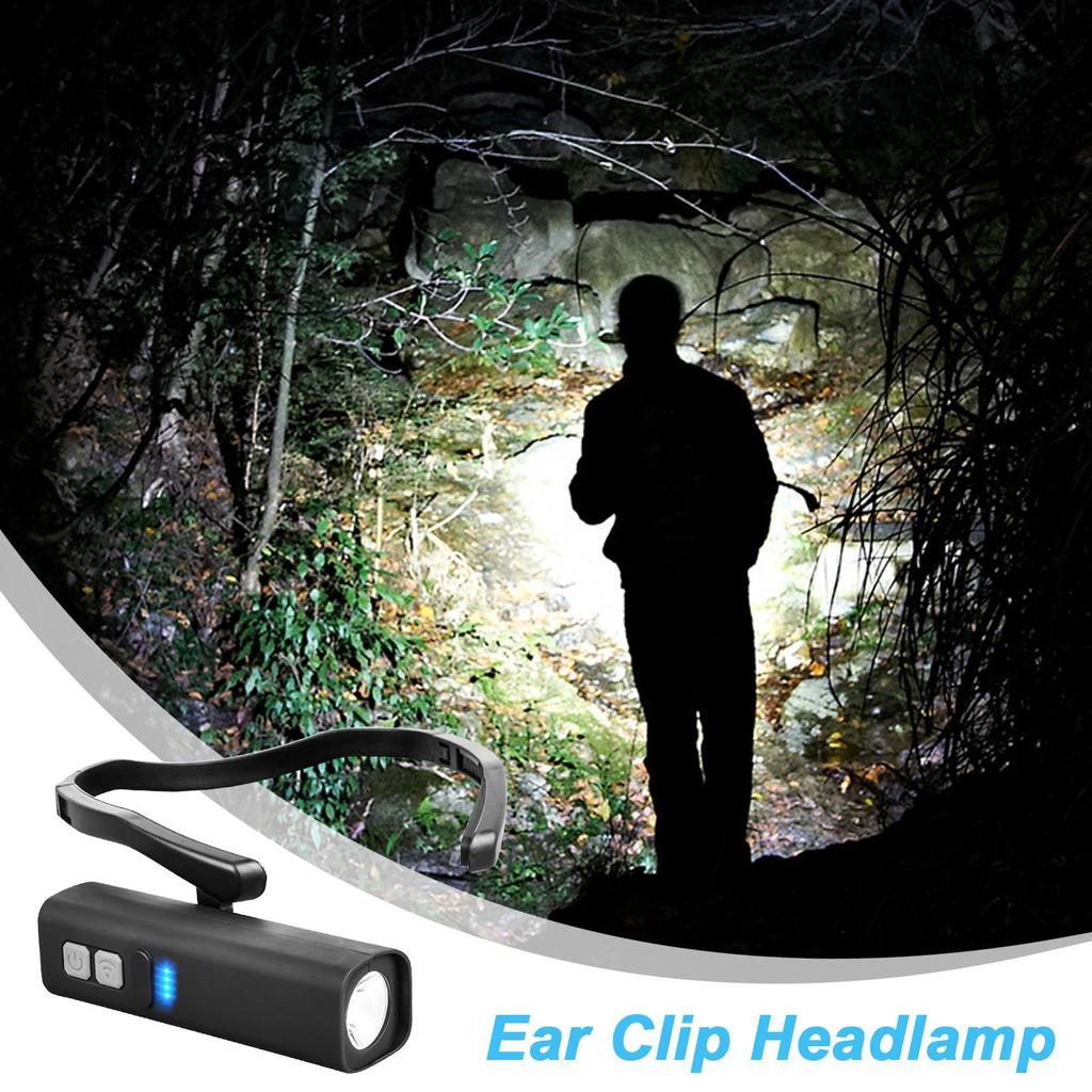 Ear Worn Headlamp Rechargeable Head Flashlight Motion Sensor Waterproof Bright Outdoor Hiking Gear Flashlight For Fishing