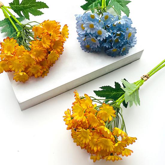 Künstliches Kamillenbündel Künstliche Kamillenblüten mit biegsamen Stielen UV-beständige realistische Kunstblumen für Zuhause Vase Garten Hochzeitsdeko