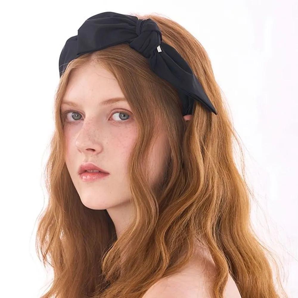 Plum Asymmetrical Ribbon Hairband JP-23-324HB Plum